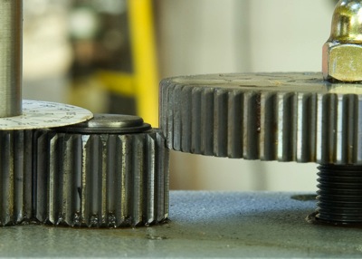 Gears about to unmesh